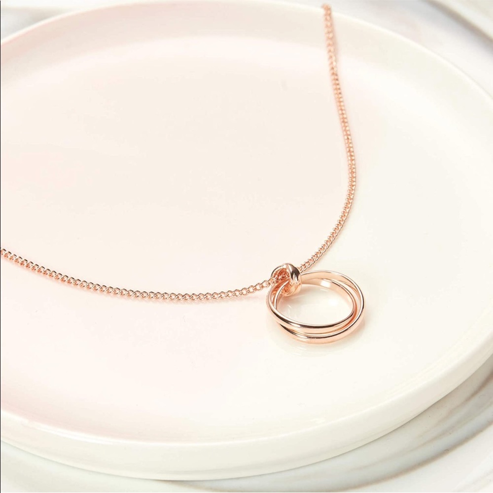 Dear Ava Sister of the Bride Gift Necklace: Sister Wedding Gift Rose Gold Plated - Picture 2 of 5